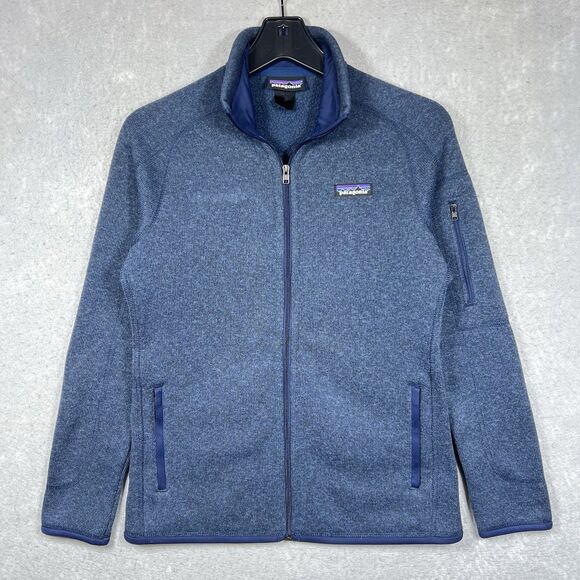 Patagonia Better Sweater Women’s Small Blue Storm Fleece Lined Full Zip Jacket - Picture 1 of 15